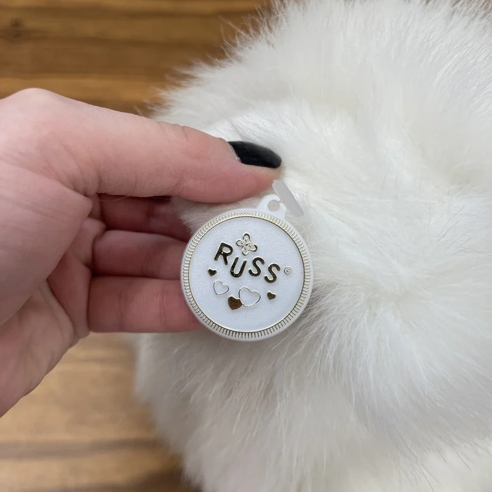Russ Caress Soft Pets Nikki White‎ Persian Kitty Fluffy Realistic Cat Plush